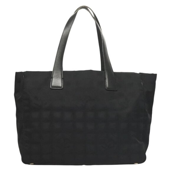 CHANEL New Travel Line Tote Bag Nylon Black gold CC Auth 131937 - Picture 2 of 16